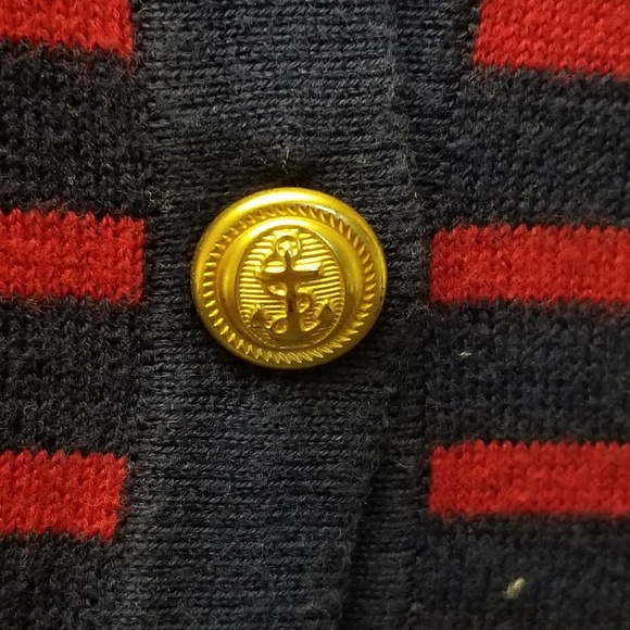 Land's End striped cardigan sweater (Q6) - Picture 4 of 7